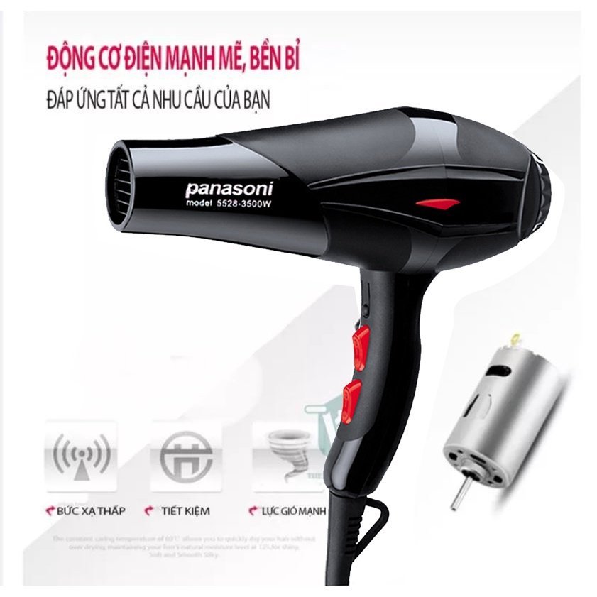 Máy Sấy Tóc 2 Chiều Nóng Lạnh Công Suất Lớn 3500W ,Máy Sấy Salon, Gia Đình Tiện Lợi