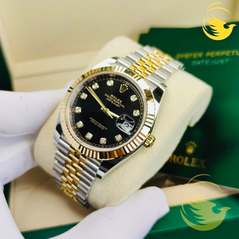 Đồng hồ nam Rolex , viền dập vân phay xước kim loại Mặt Sapphire chống xước, chống nước 3atm  thẻ bảo hành 36 tháng