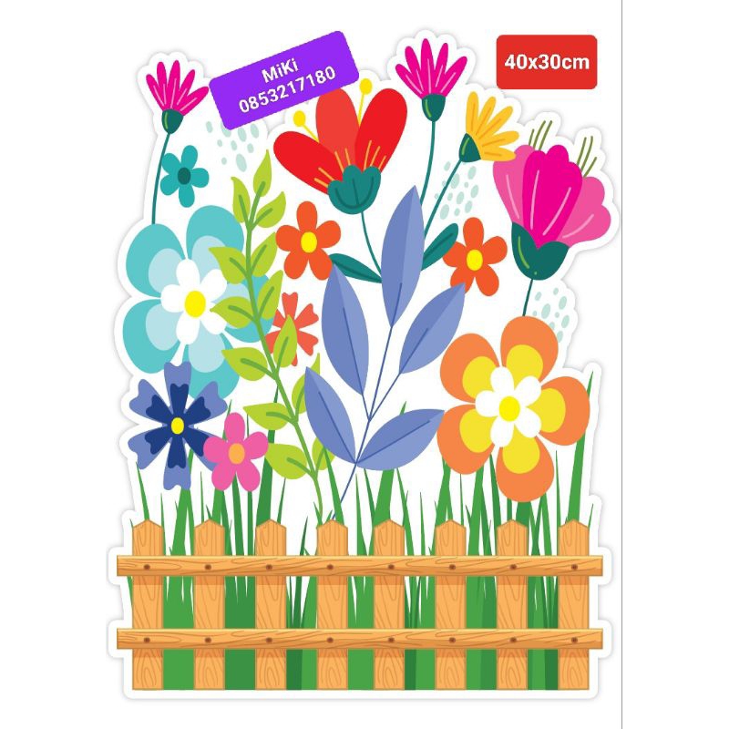 HOA TRANG TRÍ CHÂN BẢNG, ÉP PLASTIC