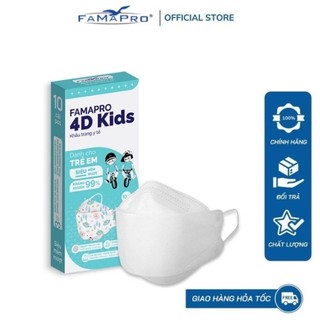 Khẩu trang y tế cao cấp trẻ em Famapro 4D Kids Khẩu trang cho bé
