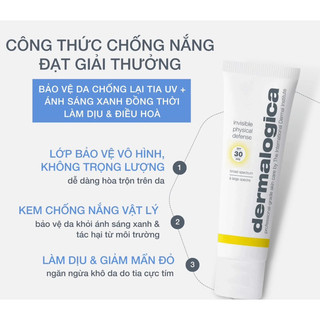 Kem chống nắng vật lý bảo vệ da khỏi tia UV + ánh sáng xanh Dermalogica