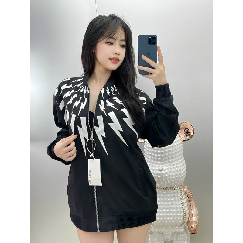 Áo Khoác Bomber Niu Ba Rét In Hình Tia Set Siêu Đẹp - Áo Khoác Bomber Nam Niu Ba Rét Chất Liệu Cao Cấp HOTHIT 2023