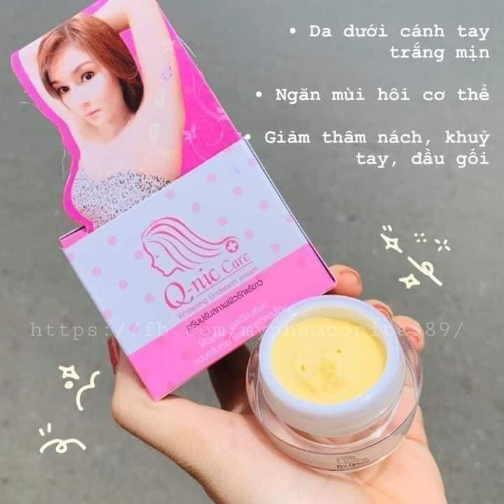 HSD 8/2026  Kem Giảm Thâm Nách , Thâm Mông , Đầu Gối, Khuỷu Tay Q-NIC CARE- 15Gr, Chính Hãng thái lan