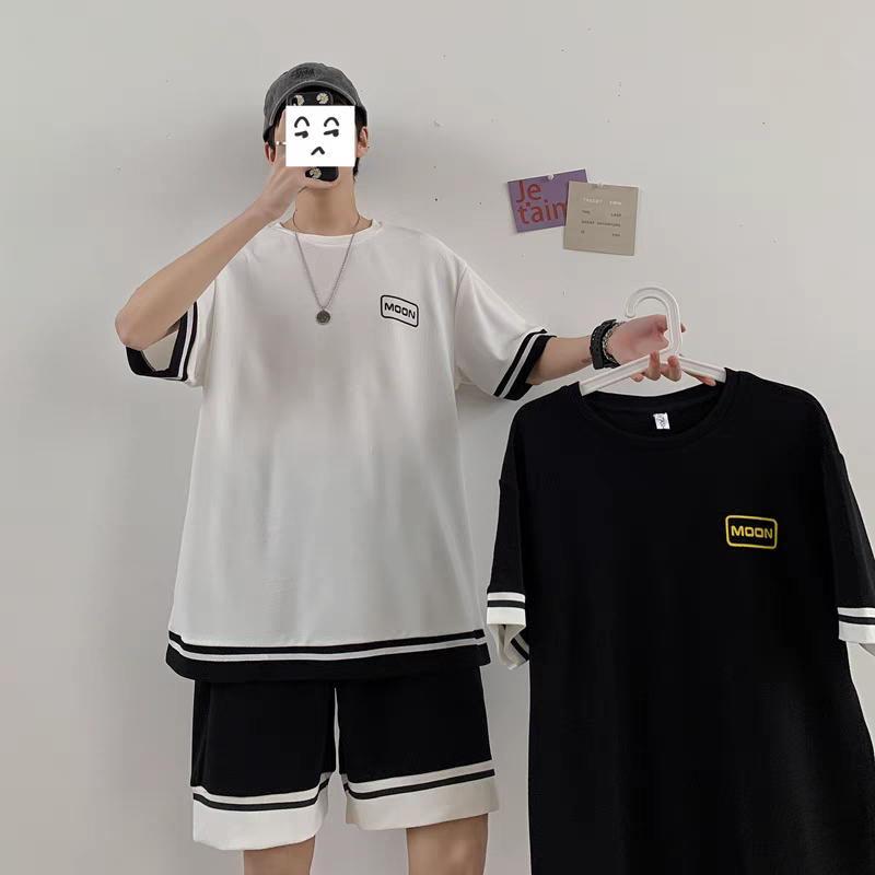 Set Bộ Thể Thao Nam Nữ  - Áo Thun Tay Lỡ Unisex Form Rộng