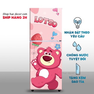 Decal gấu dâu 1 (14) dễ thương dán tủ lạnh - máy giặt - máy lạnh chất liệu decal chống thấm nước, không bay màu
