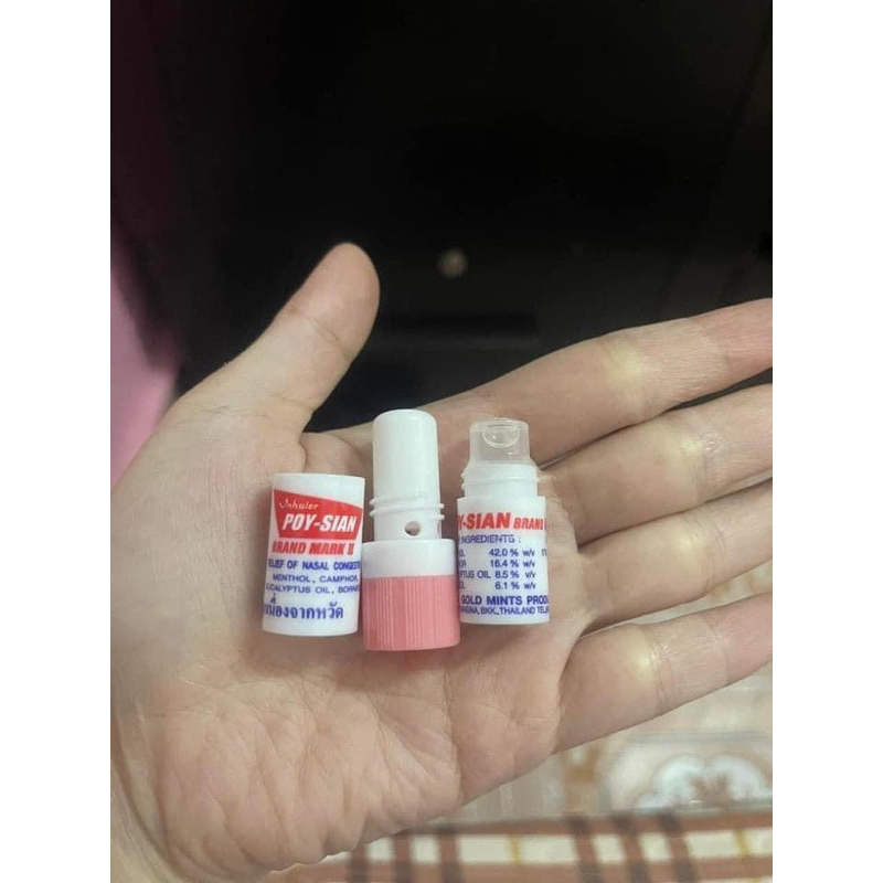 1 Ống Hít Poy Sian Mark II Bạc Hà Thái Lan Ống Hít Thông Mũi