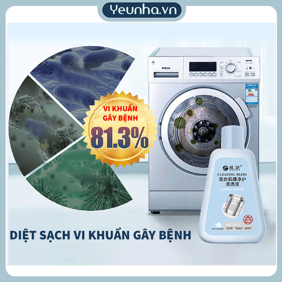 Nước Tẩy Lồng Máy Giặt Nhật Bản, Vệ Sinh Lồng Máy Giặt Bảo Vệ Quần Áo