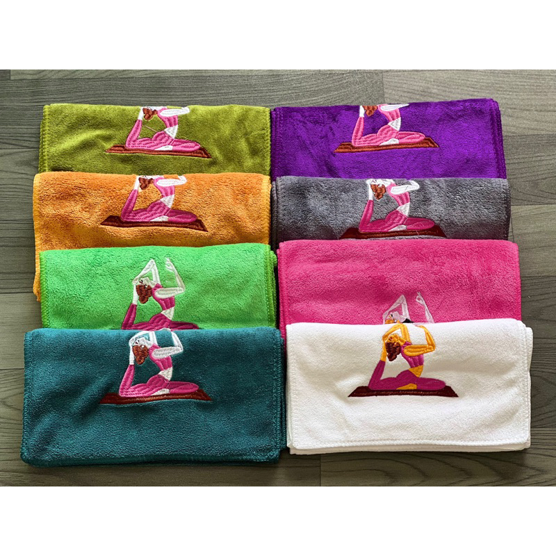 Khăn lau mồ hôi tập Yoga - Thư viện yoga - Chất liệu cotton, kích thước 110cm x 25cm