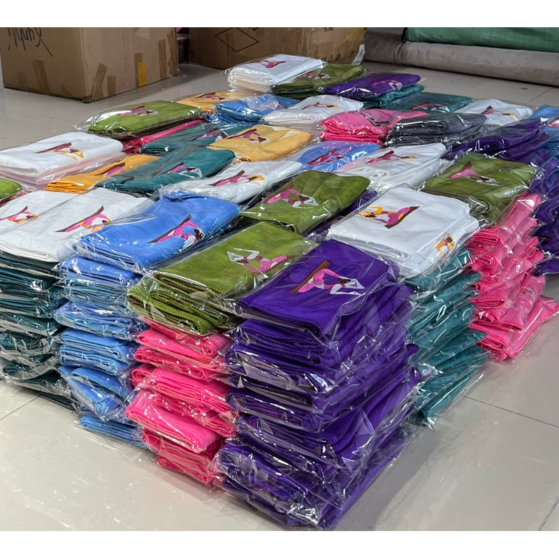 Khăn lau mồ hôi tập Yoga - Thư viện yoga - Chất liệu cotton, kích thước 110cm x 25cm