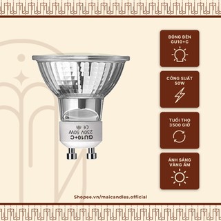 Bóng đèn đốt nến GU10+C - Sử dụng cho đèn đốt nến thơm