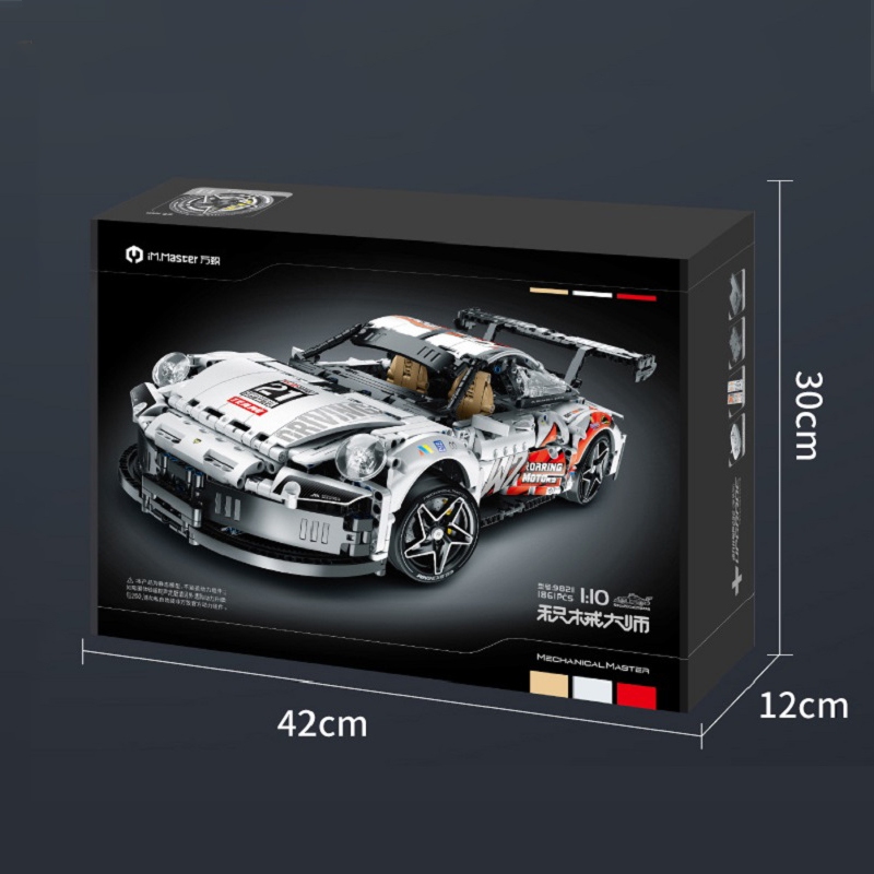 Xe Porche 911 Tùy Biến Máy Bay Chiến Đấu Immaster 9821 Mô Hình Technic Tỷ Lệ 1:10  Đồ Chơi Lắp Ráp 1861 Pcs