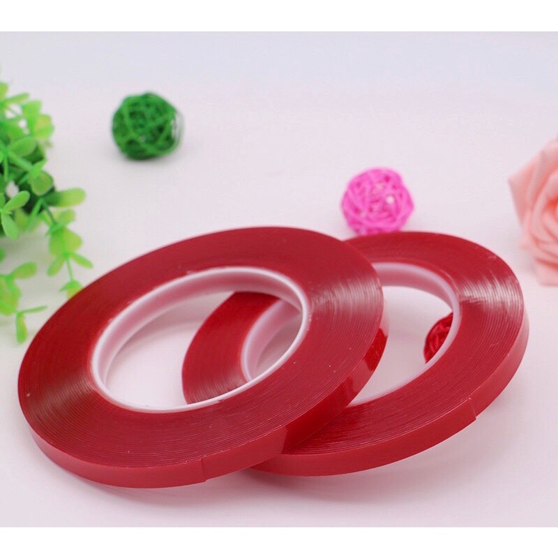 Cuộn 30 mét Băng keo 3M hai mặt trong suốt, siêu chắc bản 1cm, 2cm chuyên dụng cho ô tô, gia đình