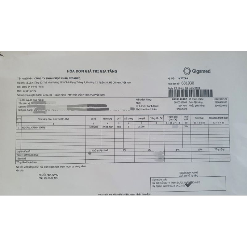 Nizoral 15g Kem Bôi Da