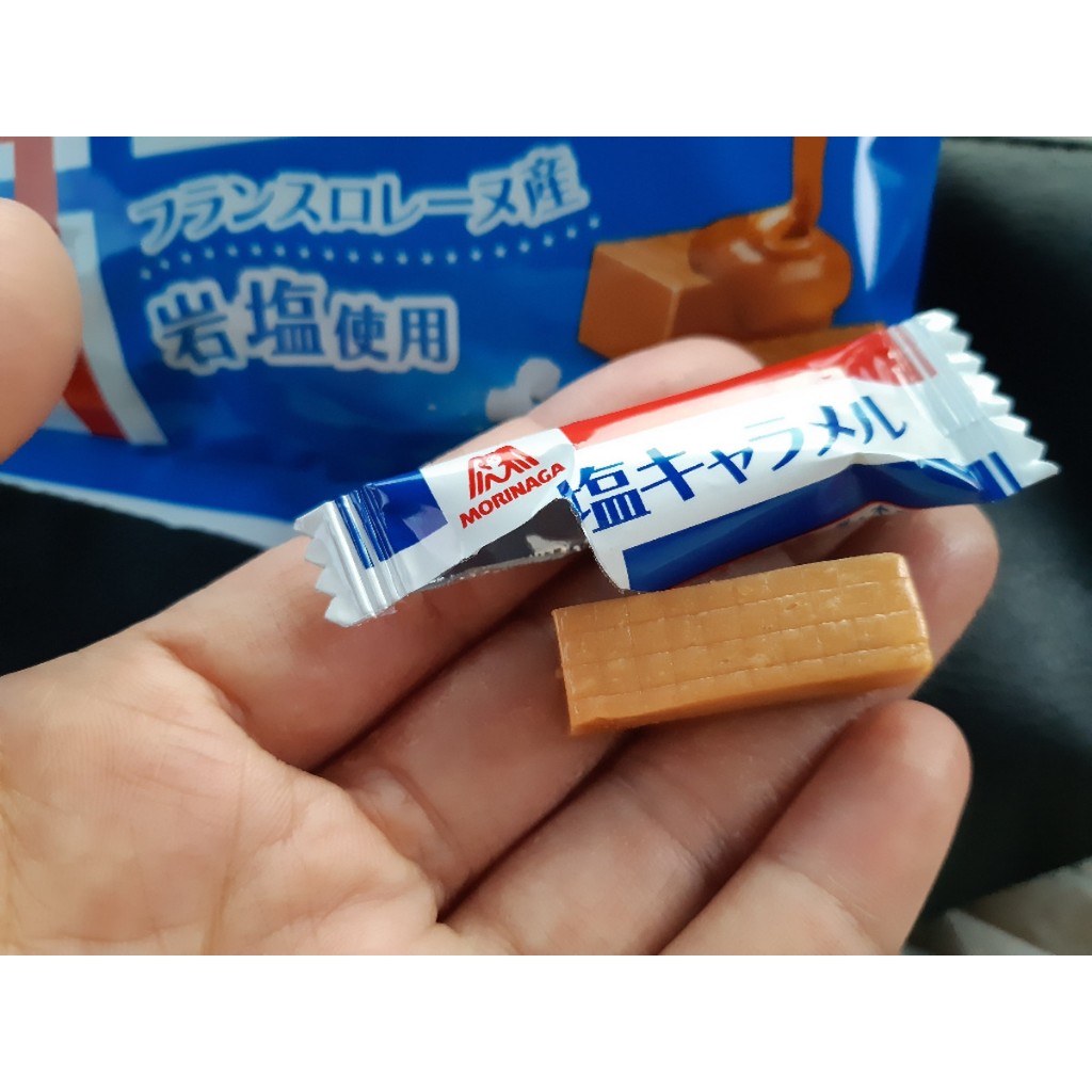 Kẹo Caramel Muối Morinaga Nội Địa Nhật 92G - Nguyên liệu kẹo 100% sữa bò và kem tươi hảo hạng