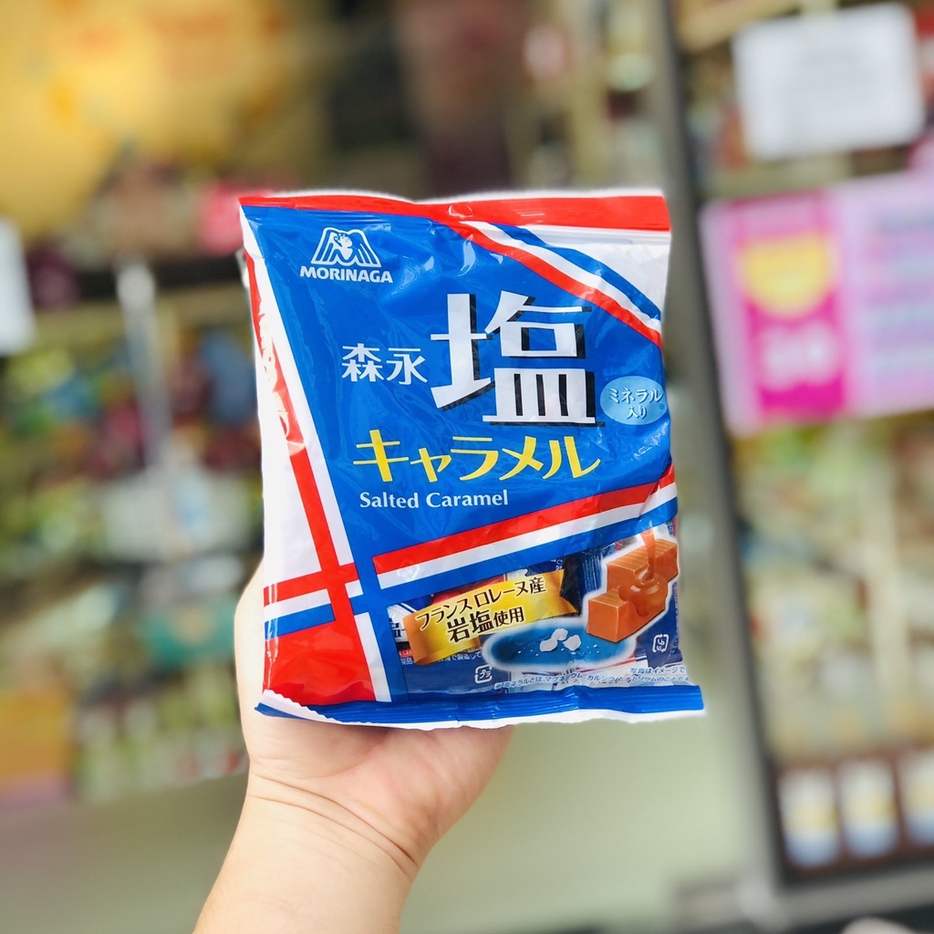 Kẹo Caramel Muối Morinaga Nội Địa Nhật 92G - Nguyên liệu kẹo 100% sữa bò và kem tươi hảo hạng