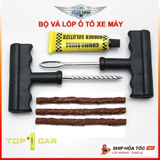 Bộ vá lốp cho lốp không săm cho xe hơi, ô tô, xe máy