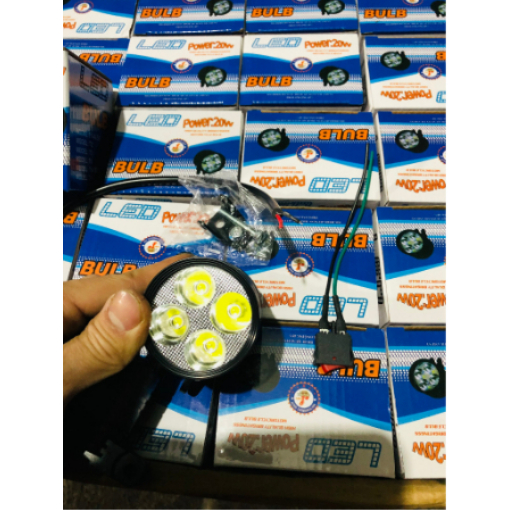 Đèn led trợ sáng L4 ngắn 3 chế độ gắn xe máy xe điện 12-80V