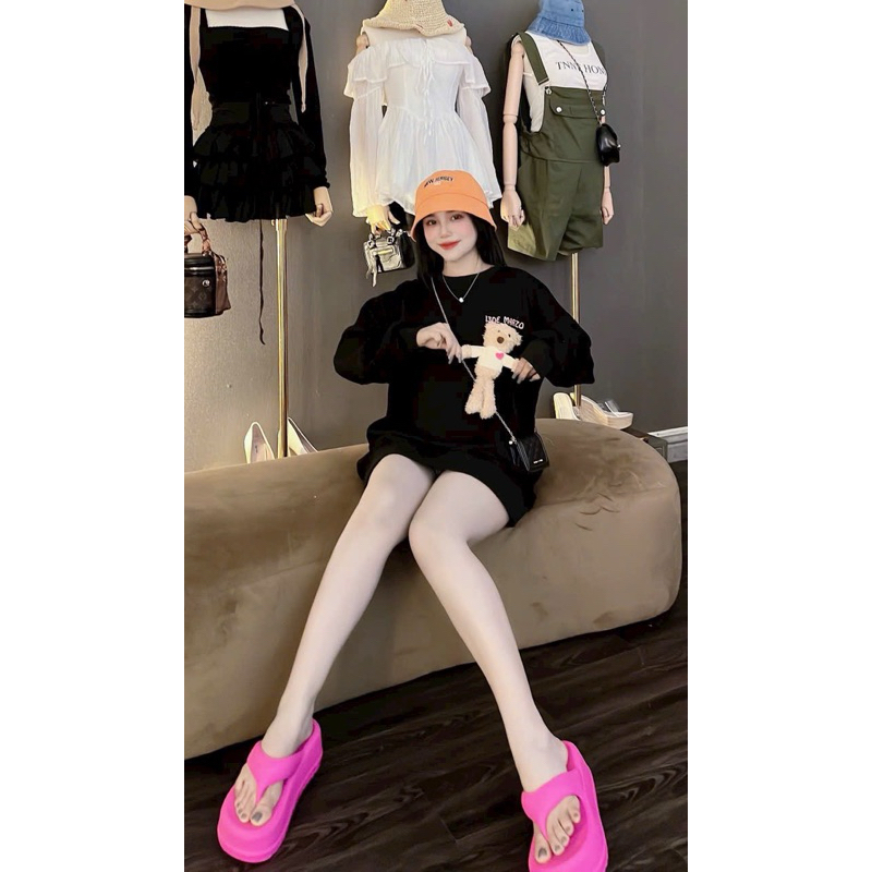 Áo Sweater Gấu Cute Freesize Nam Nữ Hot Trend Chuẩn Hàng Quảng Châu
