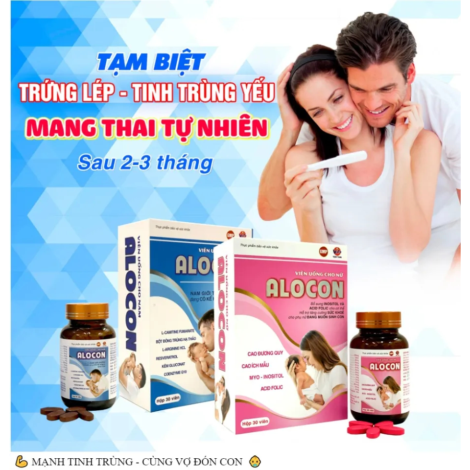 Viên Uống Tăng Khả Năng Thụ Thai Alocon Nam Vạn Tam Giúp Bổ Thận Tráng Dương Tăng Cường Sinh Lý Mạnh Tinh Trùng