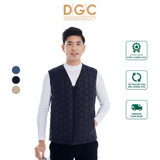 Áo phao gile nam cao cấp siêu nhẹ cổ chéo chần bông máy lập trình DGCs - WAJKBA09M