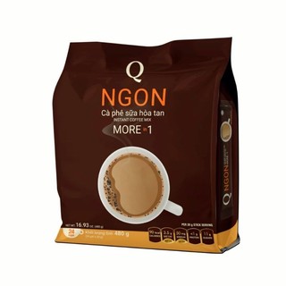 Cà phê ngon hoà tan sữa uống liền 3 in 1 trần quang bịch 24 gói