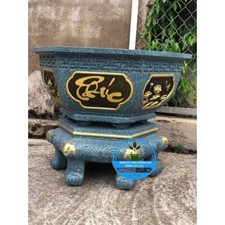 Khuôn đúc chậu lục giác 65 kèm đôn chân kỷ cao 25. Khuôn nhựa abs cao cấp.