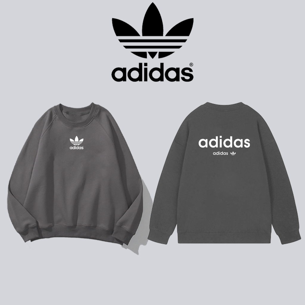 Áo nỉ sweater adidas nam nữ chất nỉ bông cotton form rộng unisex oversize hàng chính hãng