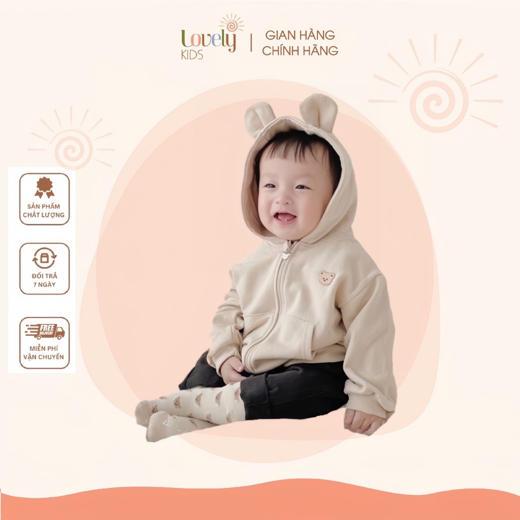 Áo Khoác Gấu Thu Đông Cho Bé Trai Gái AK GÂN