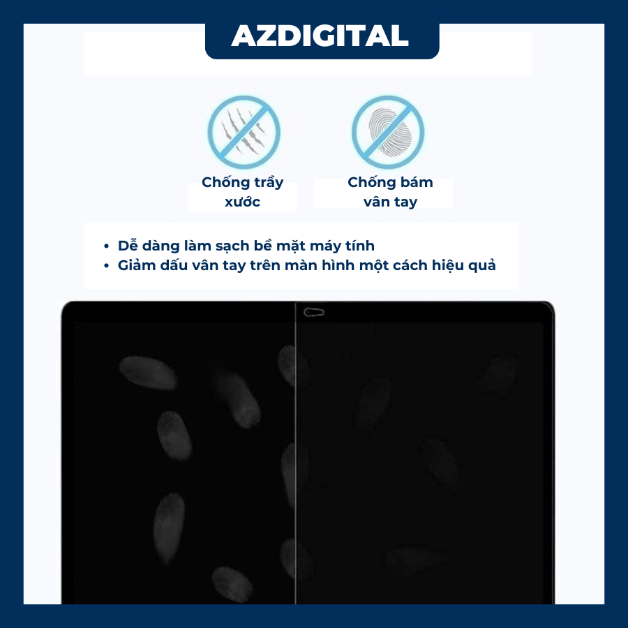 Miếng dán màn hình HD laptop Azdigital Dán màn chống trầy xước trong suốt 16:9 14inch 15,6inch 14" 15,6"