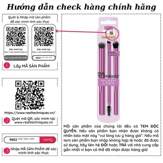 Set 3 cây cọ măt real techniques eye shade and blend