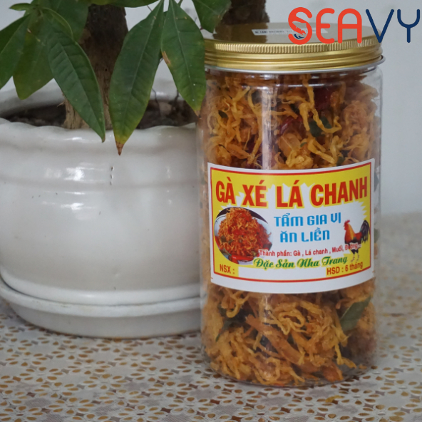 Khô gà xé lá chanh hộp 500g - Seavy