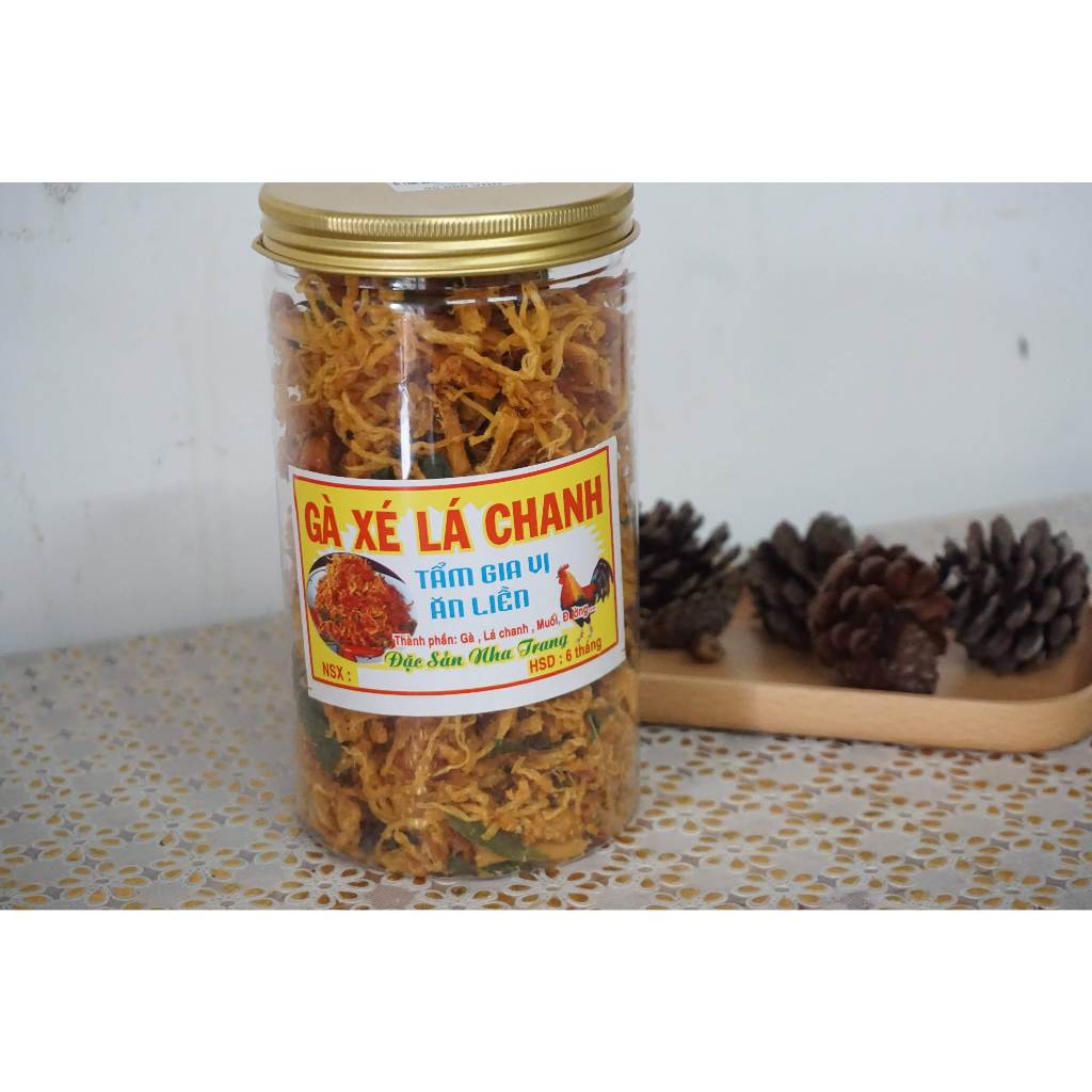 Khô gà xé lá chanh hộp 500g - Seavy