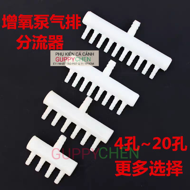 Van nhựa chia oxi cho hồ cá 6-8-10 đầu