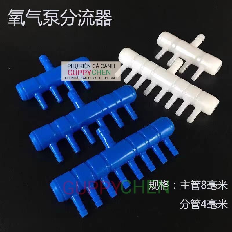 Van nhựa chia oxi cho hồ cá 6-8-10 đầu