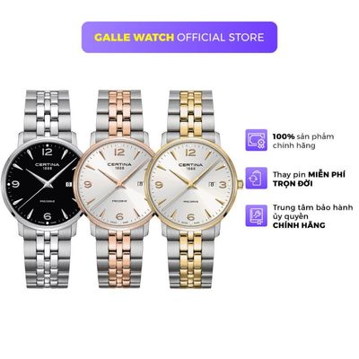 Đồng hồ nam Certina C035.410 mặt kính Sapphire cao cấp chống xước, dây da đeo tay êm ái, thanh lịch, chính hãng