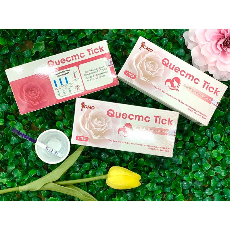 Que thử thai nhanh Queck Tick bản to 5mm, phát hiện có thai sớm, dễ dùng tại nhà