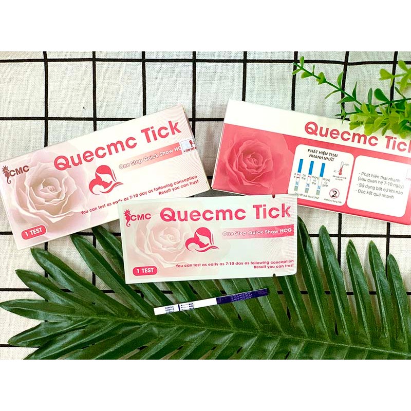 Que thử thai nhanh Queck Tick bản to 5mm, phát hiện có thai sớm, dễ dùng tại nhà