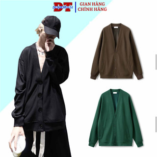 Áo Nỉ Cardigan Nam Dệt Sọc Cánh Tay Chất Nỉ Bông Mềm Mại - DTB