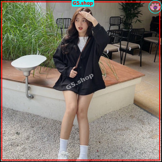Áo khoác cardigan Nữ unisex chất Nỉ Poly cao cấp, Bomber cài nút tay dài Khoác nhẹ - g5.shop