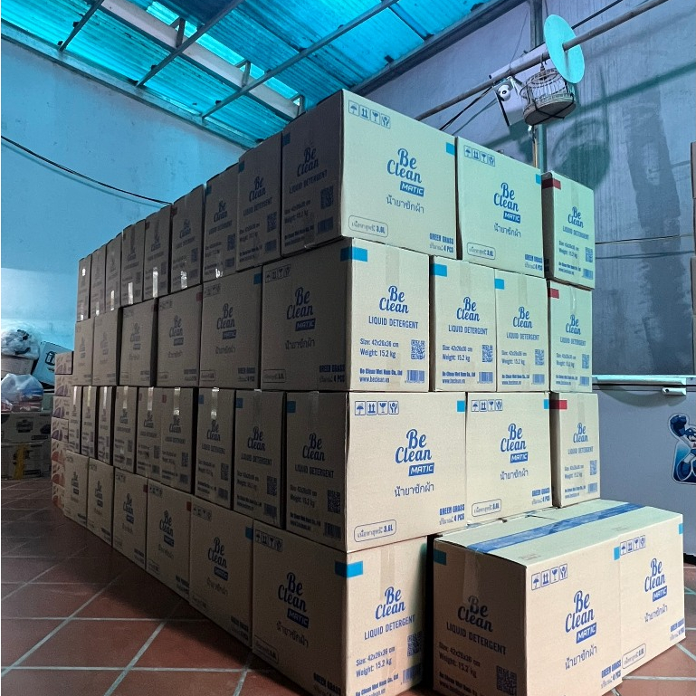 Túi Nước Giặt Xả Thái Lan BE CLEAN Thơm Lâu Sạch Sâu Hương Phấn Hồng Dịu Nhẹ Dung Tích 3600ml