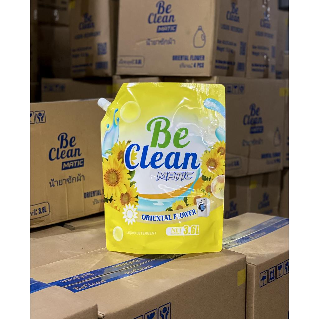 Bộ 3 Túi Nước Giặt BE CLEAN Thơm Lâu Sạch Sâu, Làm Mềm Vải Nước Giặt Xả Thái Lan Dung Tích 3600ml