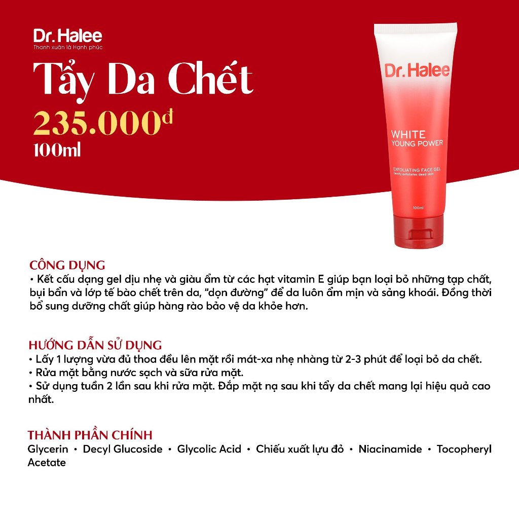 Tẩy da chết Dr.Halee Exfoliating Face Gel 100ml