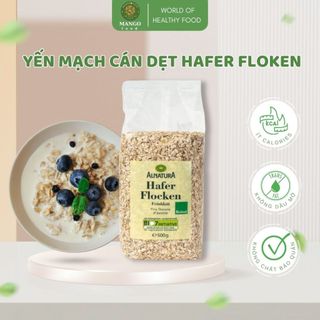 Yến mạch hữu cơ cán dẹt ăn liền hafer flocken, yến mạch đức giảm cân healthy nguyên vị 500 gram date mới