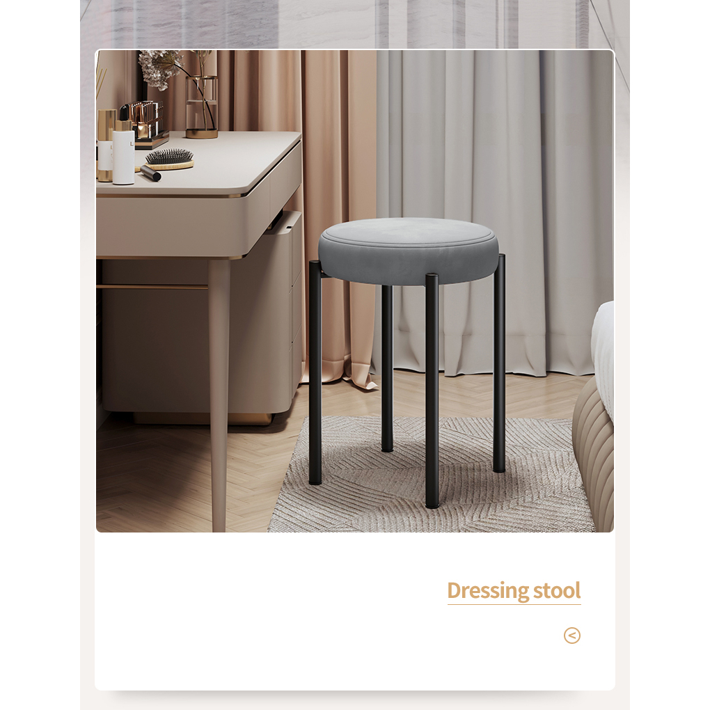 Ghế đôn mặt đệm chân thép sơn tĩnh điện hiện đại - GM78