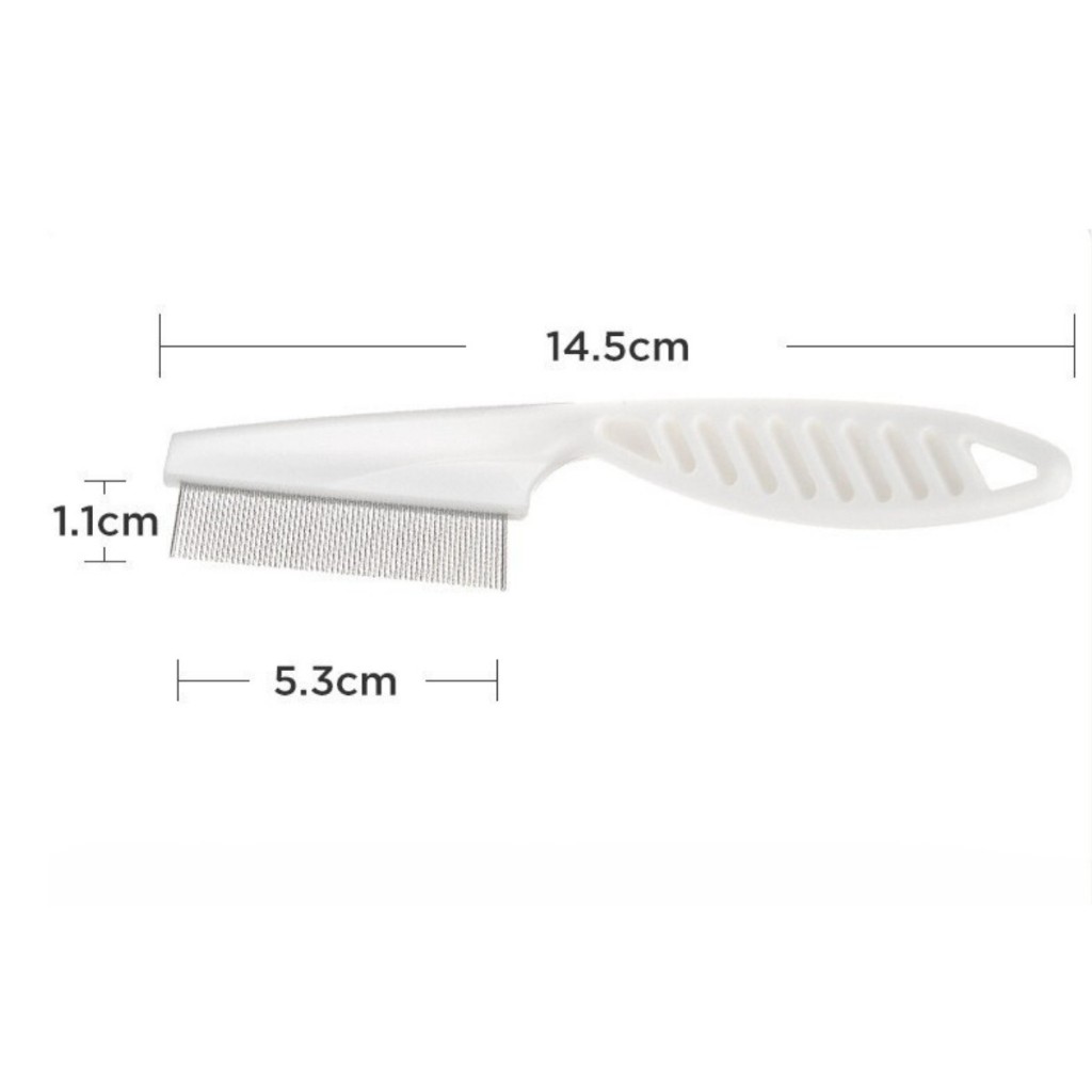 LƯỢC CHẢI VE RẬN LƯỠI INOX CHO CHÓ MÈO