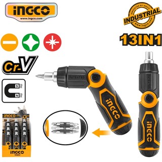 Bộ tua vít đa năng 13 chi tiết INGCO AKISD1208 đóng mở 2 chiều tự động có nam châm sửa điện thoại máy tính