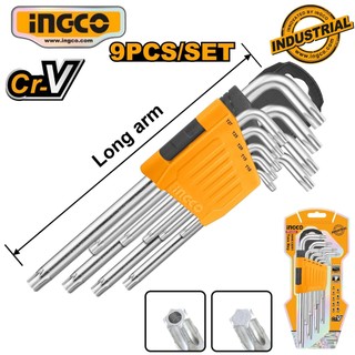 Bộ 9 chìa lục giác bông T10-T50 INGCO HHK13091