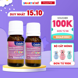 Combo 2 lọ Vitamin D3 400 IU Ostelin Infant Kids Drops 2.4ml dạng giọt cho