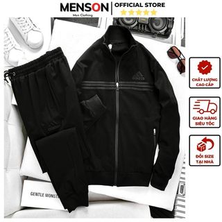 Bộ nỉ nam kéo khoá dài tay cao cấp phom đẹp Menson MD15 Bộ quần áo thu đông nam siêu ấm mặc nhà 2023 Hàng Xuất Dư