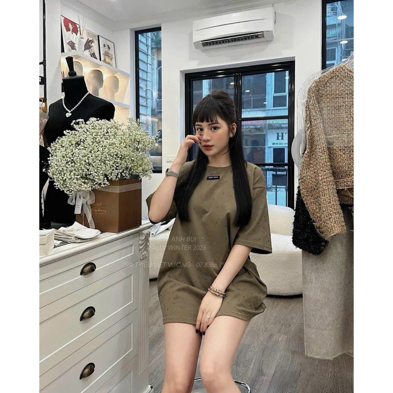 Áo Phông Tag Miu Đính Full Đá Hàng Loại 1